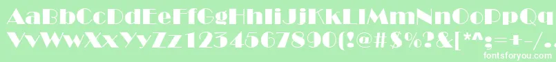 フォントHighwayc – 緑の背景に白い文字