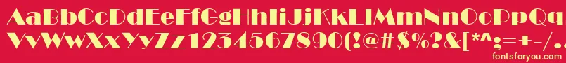 Highwayc Font – Yellow Fonts on Red Background