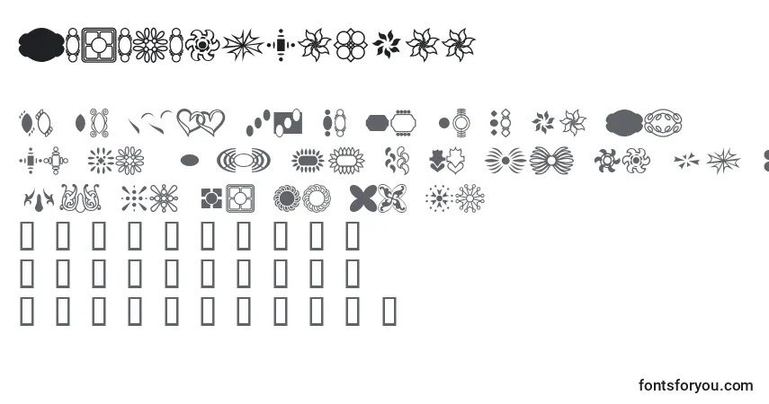 Czcionka JewelersKitIii – alfabet, cyfry, specjalne znaki