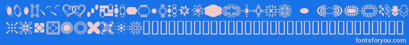 JewelersKitIii Font – Pink Fonts on Blue Background