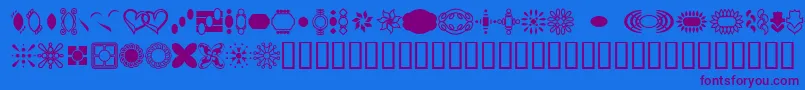 JewelersKitIii Font – Purple Fonts on Blue Background