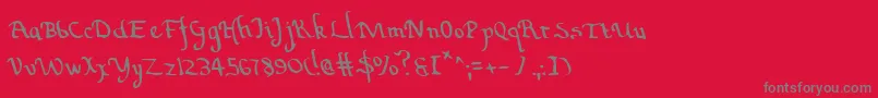 ValleyForgeLeftalic Font – Gray Fonts on Red Background