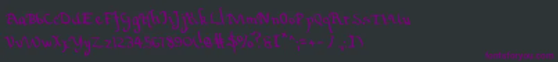 Шрифт ValleyForgeLeftalic – фиолетовые шрифты на чёрном фоне