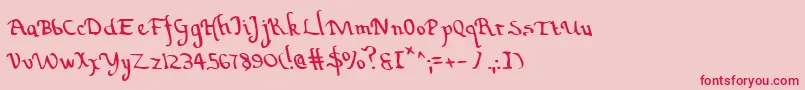 フォントValleyForgeLeftalic – ピンクの背景に赤い文字
