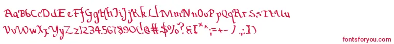 ValleyForgeLeftalic Font – Red Fonts on White Background
