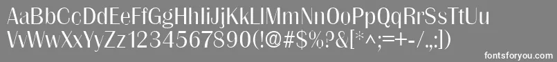 GrenoblelhRegular Font – White Fonts on Gray Background