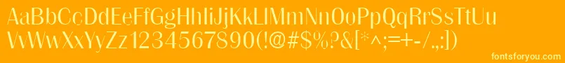 More about GrenoblelhRegular Font GrenoblelhRegular Font – Yellow Fonts on Orange Background