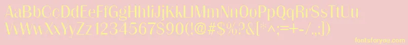 GrenoblelhRegular-Schriftart – Gelbe Schriften auf rosa Hintergrund