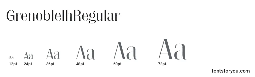 Размеры шрифта GrenoblelhRegular