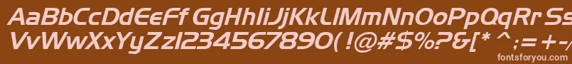 Tamworth Font – Pink Fonts on Brown Background