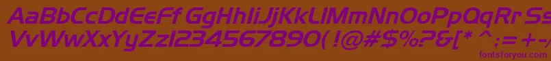 Tamworth Font – Purple Fonts on Brown Background