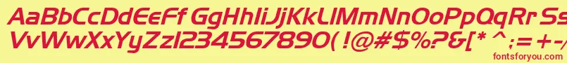 Tamworth Font – Red Fonts on Yellow Background