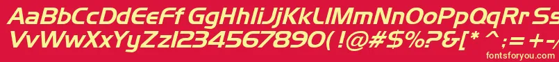 Tamworth Font – Yellow Fonts on Red Background