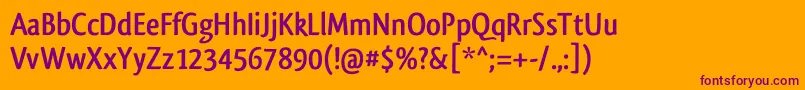 QlassikboldTb Font – Purple Fonts on Orange Background