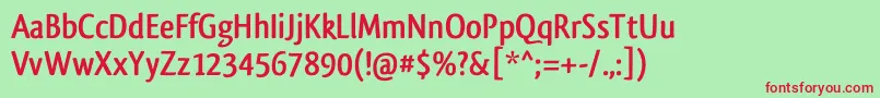 QlassikboldTb Font – Red Fonts on Green Background