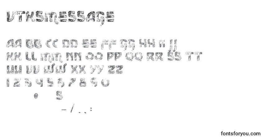 Czcionka VtksMessage – alfabet, cyfry, specjalne znaki