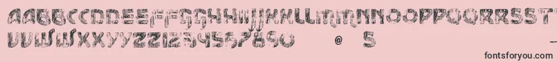 VtksMessage Font – Black Fonts on Pink Background