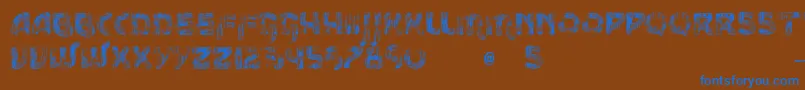 VtksMessage Font – Blue Fonts on Brown Background