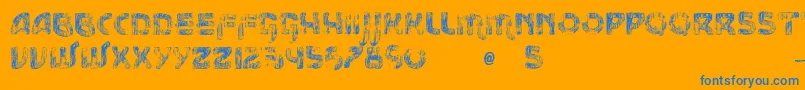 フォントVtksMessage – オレンジの背景に青い文字