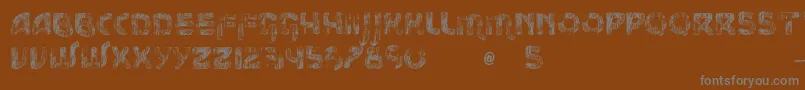 VtksMessage Font – Gray Fonts on Brown Background