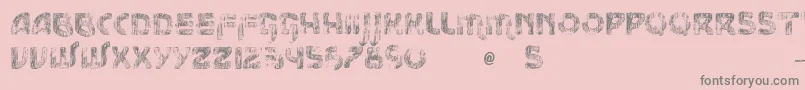 VtksMessage Font – Gray Fonts on Pink Background