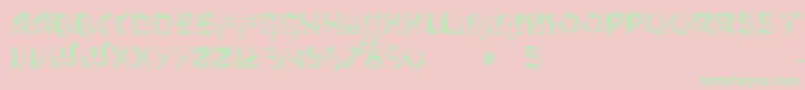 VtksMessage Font – Green Fonts on Pink Background