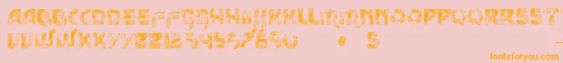 VtksMessage-Schriftart – Orangefarbene Schriften auf rosa Hintergrund