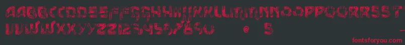 フォントVtksMessage – 黒い背景に赤い文字