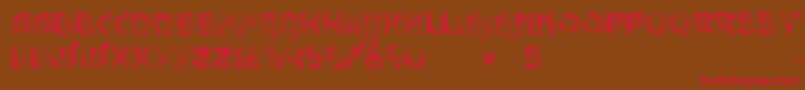 VtksMessage Font – Red Fonts on Brown Background