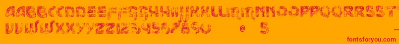 VtksMessage Font – Red Fonts on Orange Background