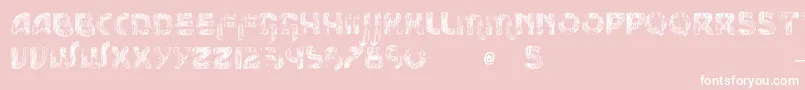 VtksMessage-Schriftart – Weiße Schriften auf rosa Hintergrund