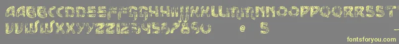 VtksMessage Font – Yellow Fonts on Gray Background