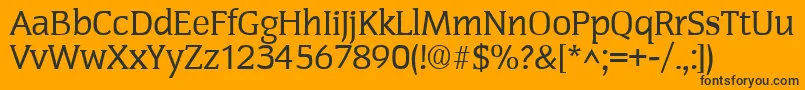 CongressRegular Font – Black Fonts on Orange Background