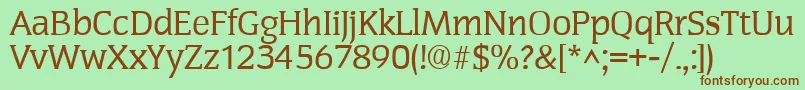 CongressRegular Font – Brown Fonts on Green Background