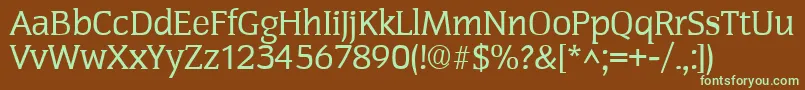 CongressRegular Font – Green Fonts on Brown Background