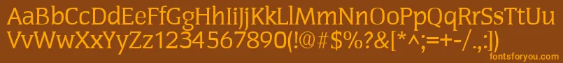 CongressRegular Font – Orange Fonts on Brown Background