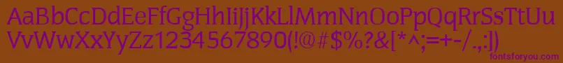 CongressRegular Font – Purple Fonts on Brown Background