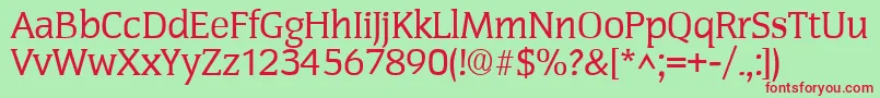 CongressRegular Font – Red Fonts on Green Background