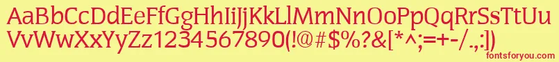 CongressRegular Font – Red Fonts on Yellow Background