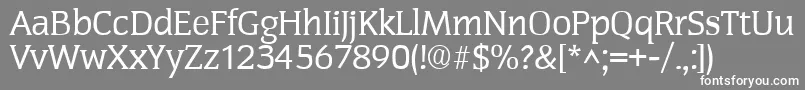 フォントCongressRegular – 灰色の背景に白い文字