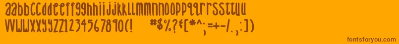 DjbLemonHeadBold-Schriftart – Braune Schriften auf orangefarbenem Hintergrund