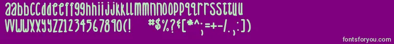DjbLemonHeadBold Font – Green Fonts on Purple Background