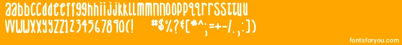 Подробнее о шрифте DjbLemonHeadBold Шрифт DjbLemonHeadBold – белые шрифты на оранжевом фоне