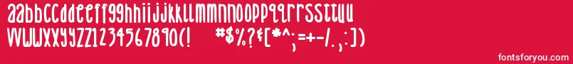 フォントDjbLemonHeadBold – 赤い背景に白い文字
