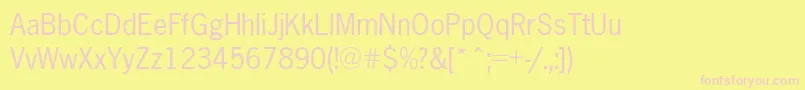 IcenGothicNormal Font – Pink Fonts on Yellow Background