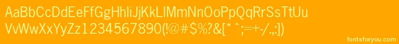 IcenGothicNormal Font – Yellow Fonts on Orange Background
