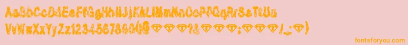 TioemBlackDistressed Font – Orange Fonts on Pink Background