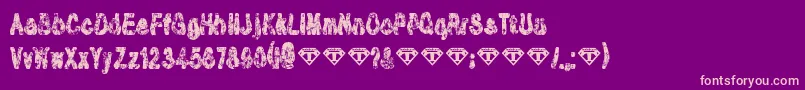 TioemBlackDistressed Font – Pink Fonts on Purple Background