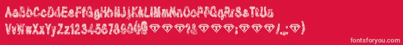 TioemBlackDistressed Font – Pink Fonts on Red Background