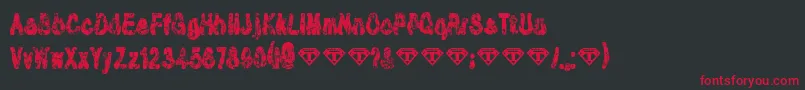 TioemBlackDistressed Font – Red Fonts on Black Background